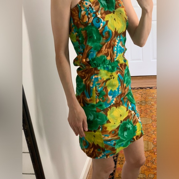 VTG Handmade 2 piece outfit XS XXS colorful AOP - Picture 2 of 10